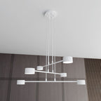 Hanglamp gepoedercoat staal Scandinavisch wit 70 x 100 cm, 6 GX53-fittingen, in hoogte verstelbaar