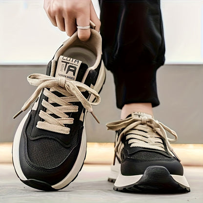 Herren Sneaker Preppy Stil Freizeit Laufschuhe Bequem Alltagsmode