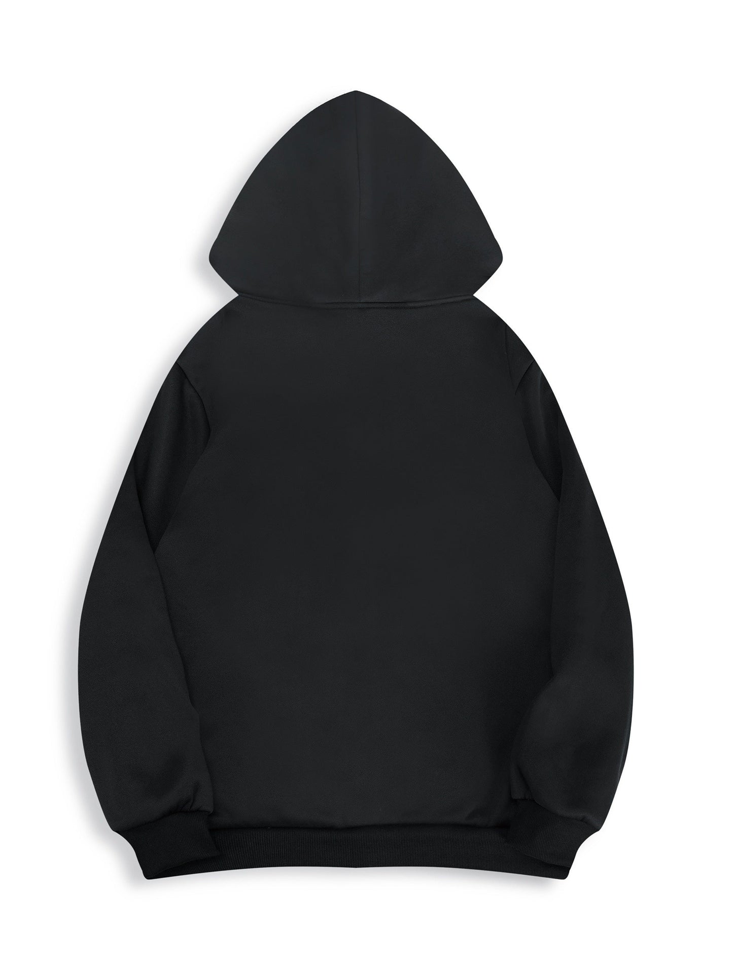 Hooded jacket with a zipper and graphic print