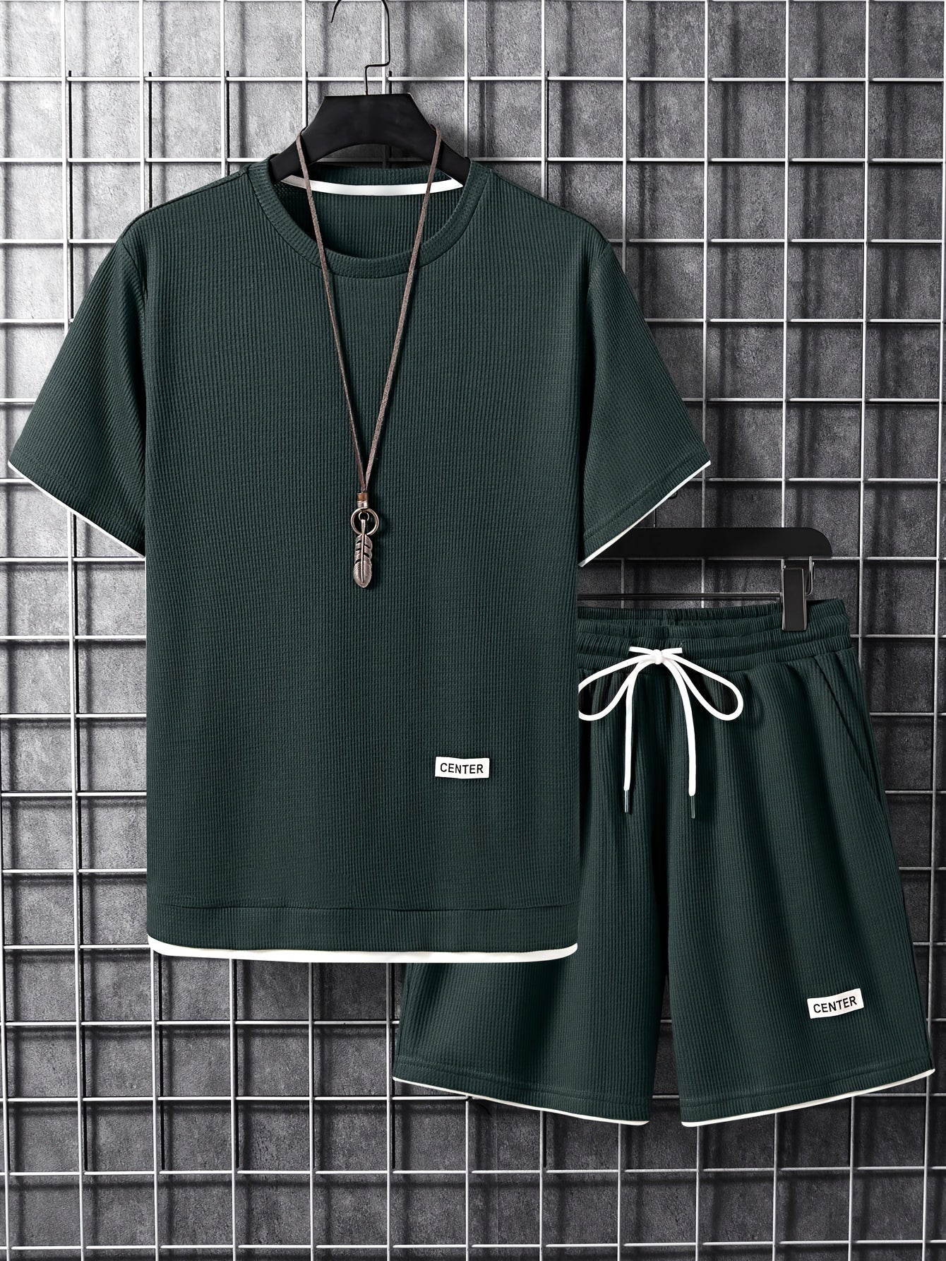 Herren Freizeit Set Kurzarm T-Shirt & Shorts – Sommer Loungewear Sport Outfit