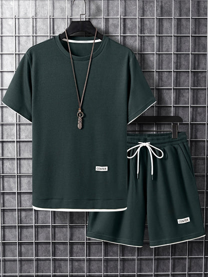 Herren Freizeit Set Kurzarm T-Shirt & Shorts – Sommer Loungewear Sport Outfit