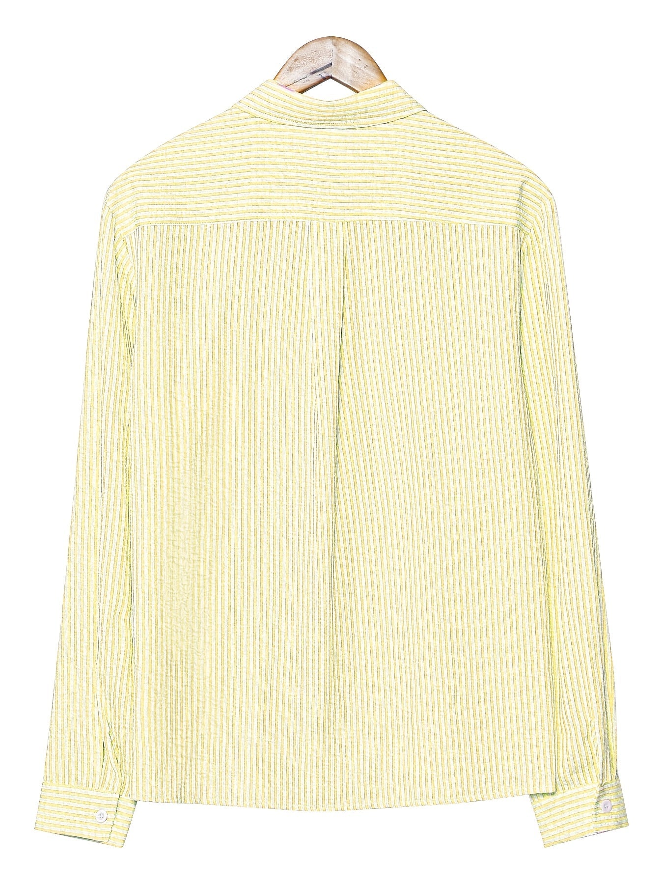 Men's Casual Shirt with Stripes – Stylish Regular Fit Business & Beach Shirt