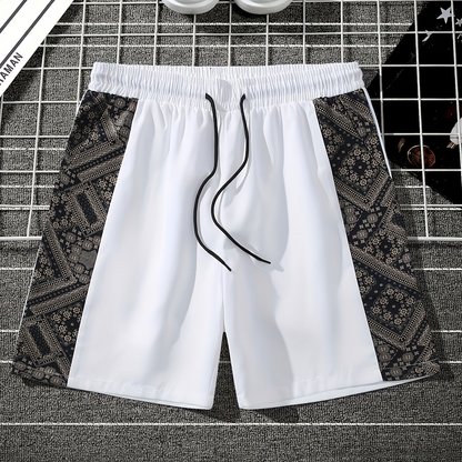 Men's streetwear shorts with graphic pattern and modern design – perfect for casual wear and urban style