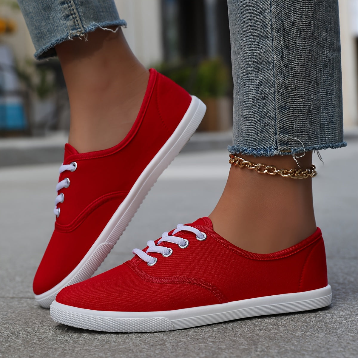 Women's Casual Sneakers Low-Top Classic Lace-Up Everyday