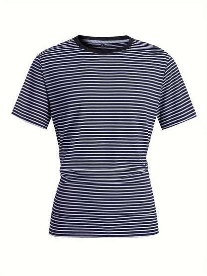 Men's T-Shirt with Classic Stripes – Timeless Design for Everyday and Leisure