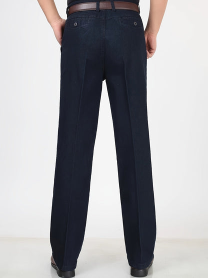 Men's Straight Cut Casual Pants – Classic & Versatile for Everyday and Business
