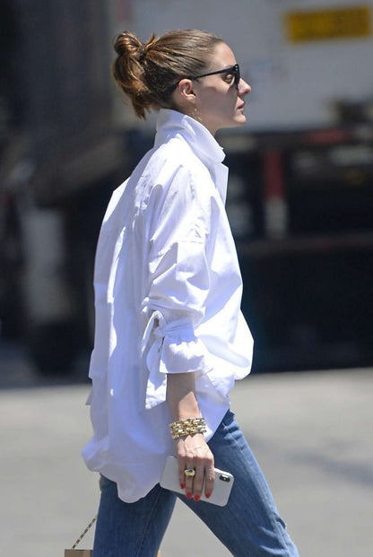 Amy – Lässige einfarbige Damenblusen für Frühling und Herbst