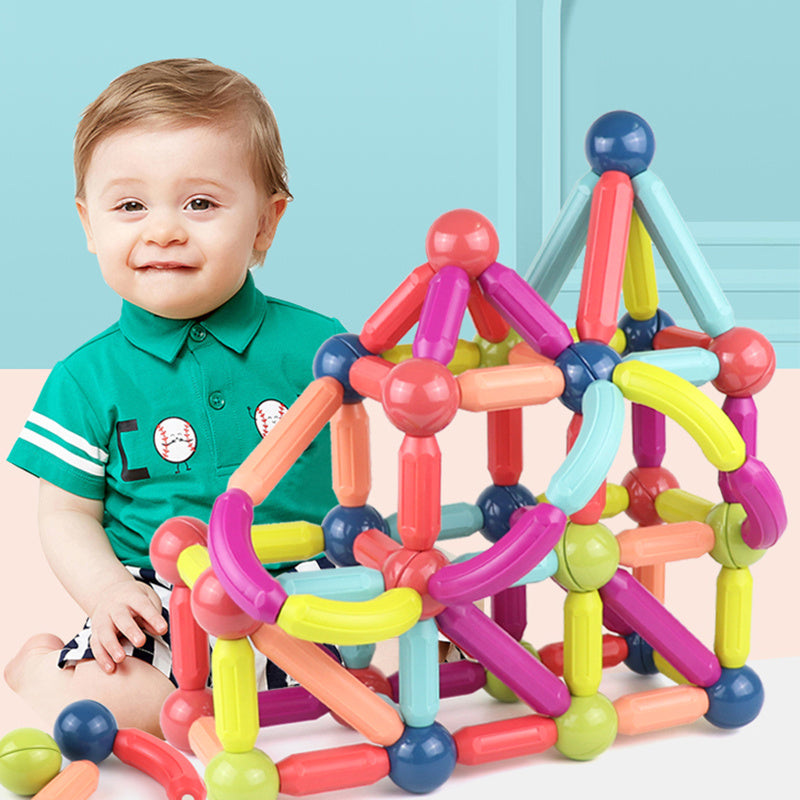 Magnetic construction toy building blocks for children – creative educational toy, educational plug-in game from 1 year old