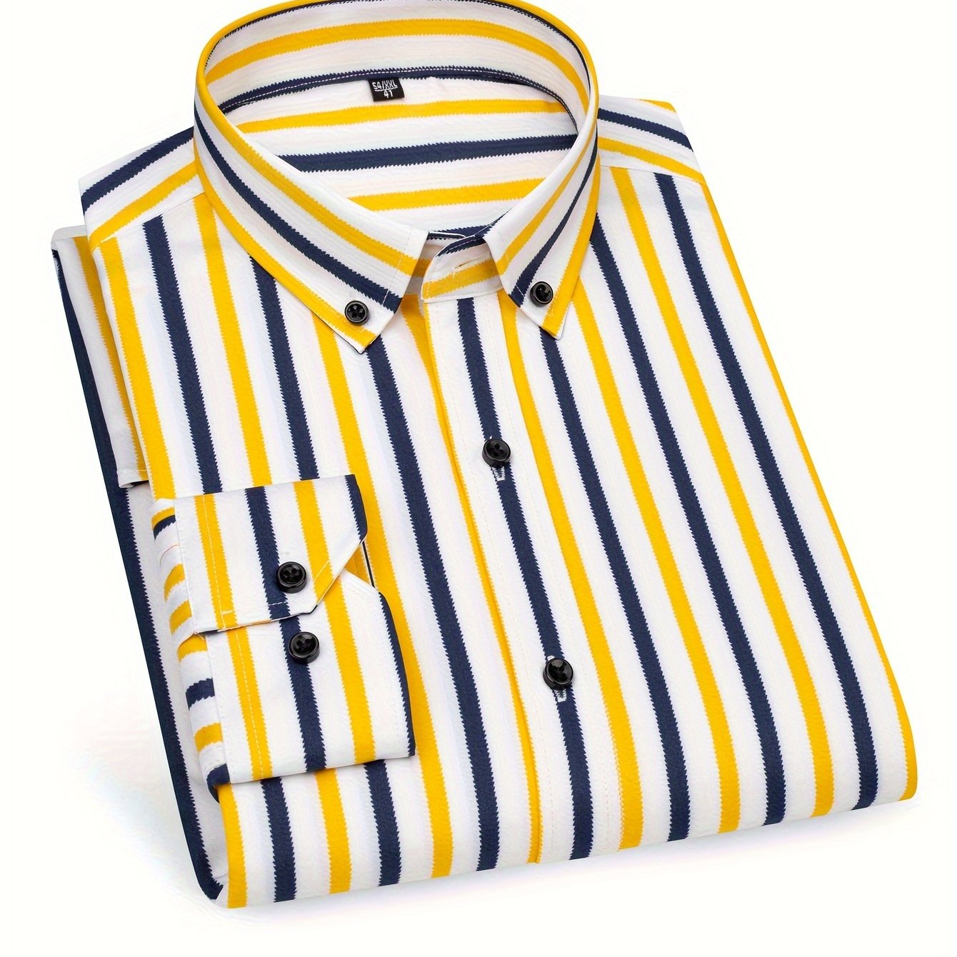 Herren Slim Fit Streifenhemd – Modernes Business & Freizeit Langarmhemd