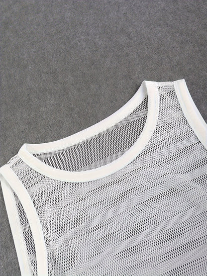 Men's Sports Set – Breathable Mesh Tank Top and Shorts for Fitness, Training & Leisure