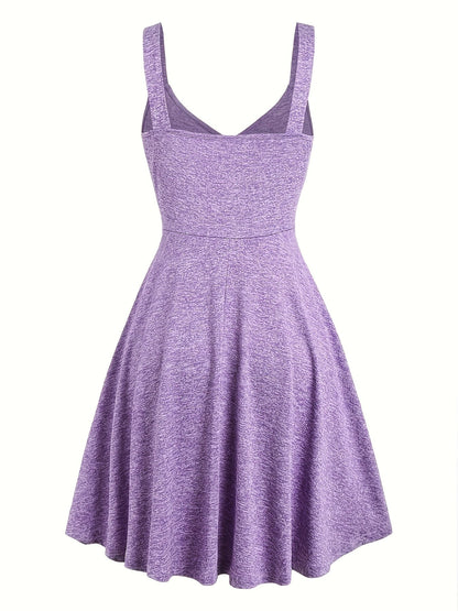 Damen Sommerkleid Elegant mit Knopfleiste und Trägern – Freizeit & Alltag