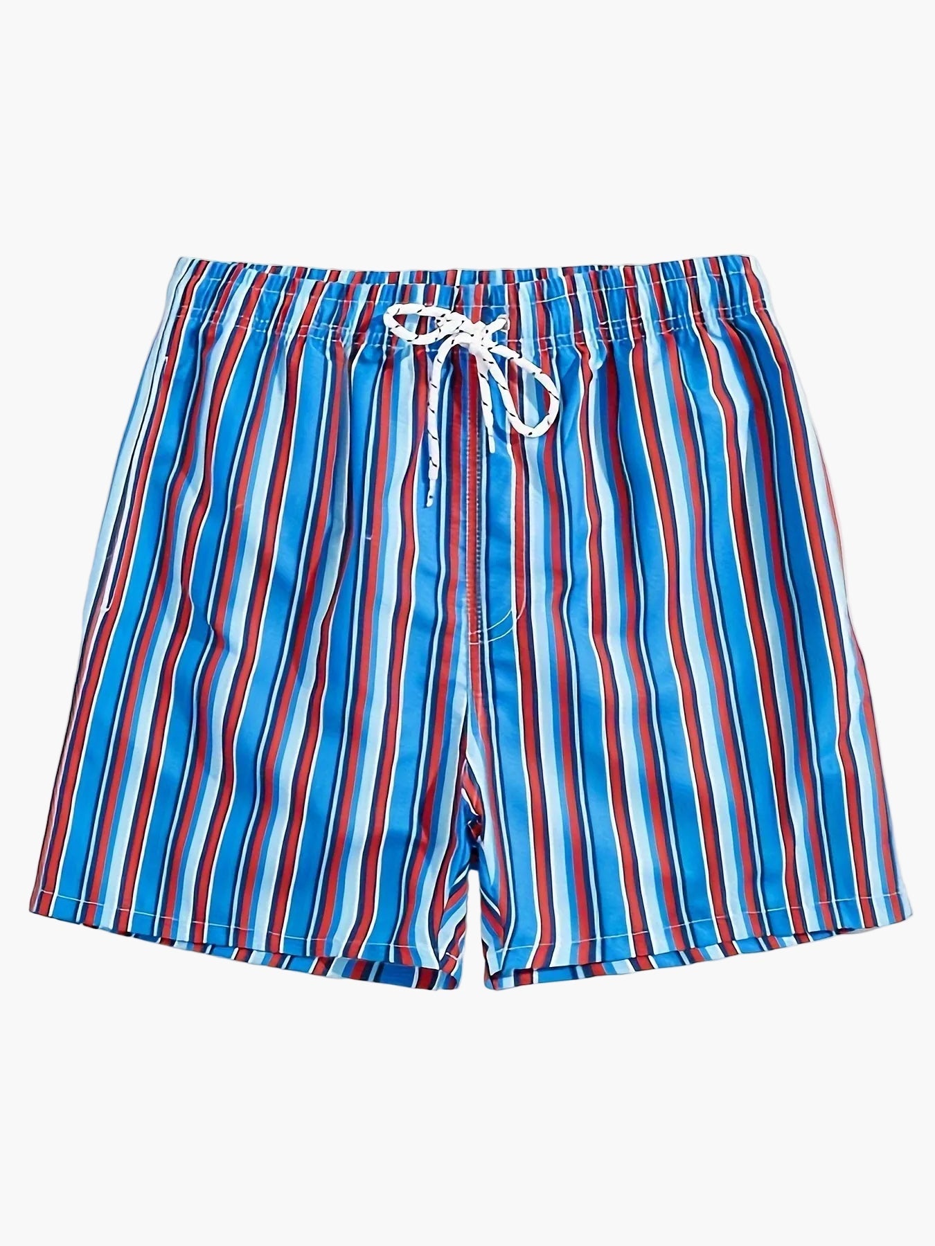 Herren Badeshorts mit gestreiftem Design – Lässige Schwimmshorts für Strand und Pool
