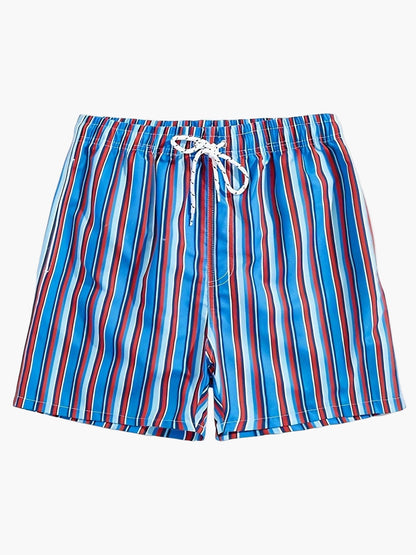 Herren Badeshorts mit gestreiftem Design – Lässige Schwimmshorts für Strand und Pool