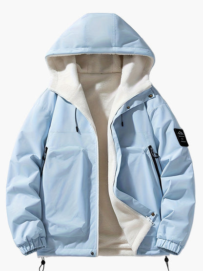 Men's winter jacket with hood – casual streetwear outdoor jacket