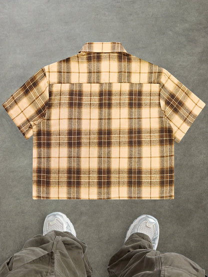 Herren Kurzarm Hemd im modernen Karo-Design – Lässiger Streetstyle für Alltag und Freizeit