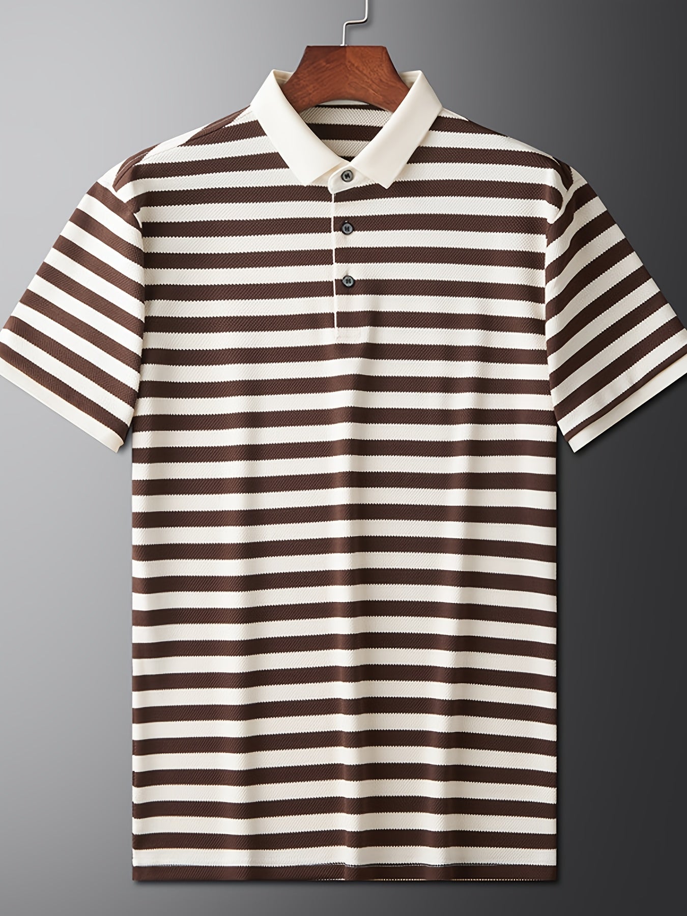 Men's polo shirt with maritime stripes – Classic casual style for everyday and leisure