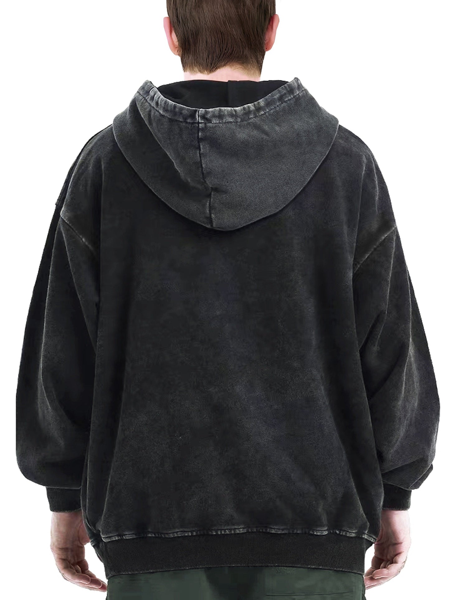 Unisex Hoodie in Washed-Optik mit Kängurutasche