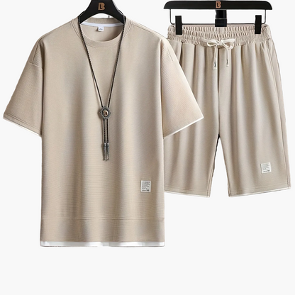 Herren Freizeit Set – Modernes T-Shirt und Shorts für Alltag, Sport & Sommer