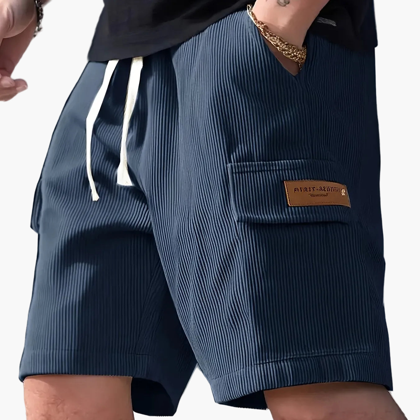 Men's Casual Shorts with Drawstring and Side Pocket – Modern Summer Bermudas for Everyday and Vacation