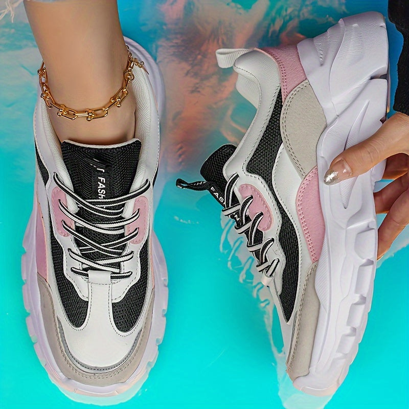 Women's Chunky Sneakers in Trendy Design for Everyday and Leisure – Sporty Street Style