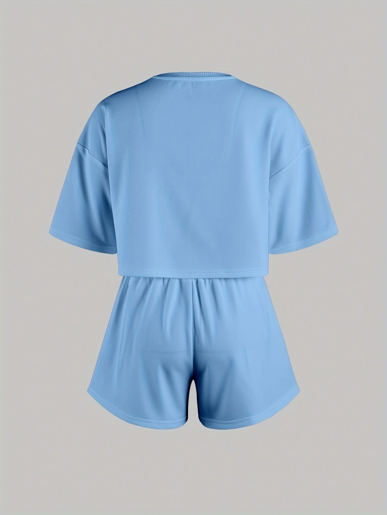 Damen Pyjama-Set mit Herz-Print – Lockeres Freizeit-Outfit für Zuhause und Schlaf