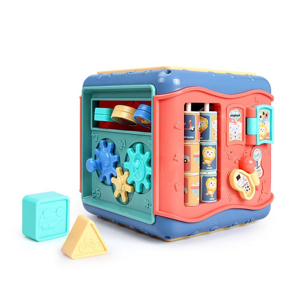 Children's Montessori Learning Toy Cube with 6 Sides – Motor Skills, Mathematics, and Shapes for Boys and Girls