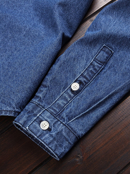 Men's casual style denim shirt for leisure and everyday wear