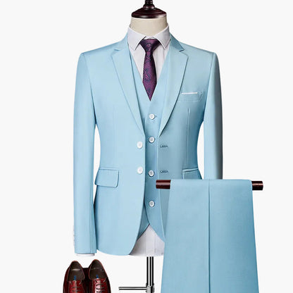 Men's 3-piece Suit Set – Modern Slim Fit for Wedding & Business