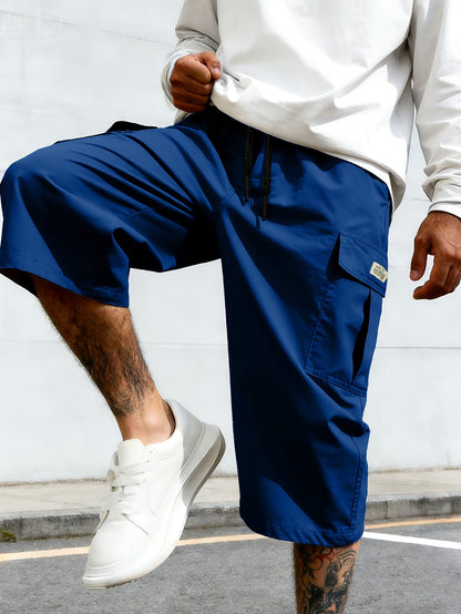 Herren Cargo Shorts Freizeit Knie-Länge mit Taschen – Lässige Streetwear für Alltag und Sport