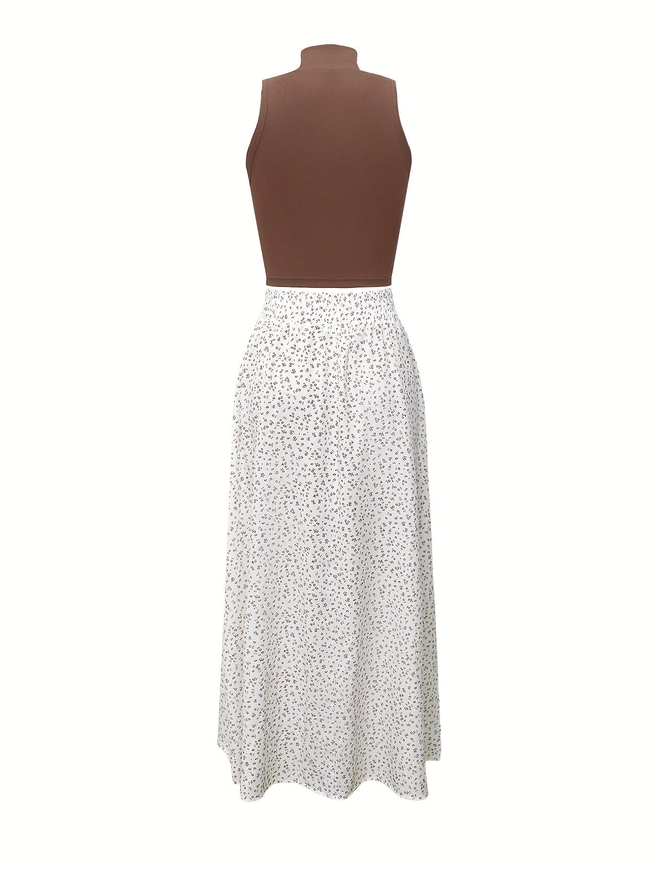 Women's Crop Top and Floral Shorts Set Elegant Casual Spring/Summer