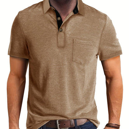 Men's Polo Shirt with Chest Pocket – Modern, Casual Polo Shirt for Everyday and Leisure Wear