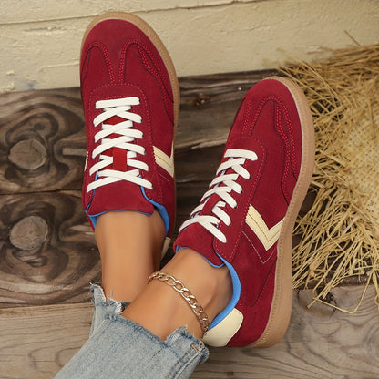 Damen Retro Sneaker Low-Top Freizeitmode – Bequeme Alltagsschuhe