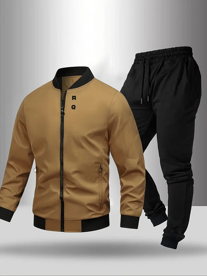 Men's Sports Tracksuit Casual Set – Jacket & Pants, Modern Design
