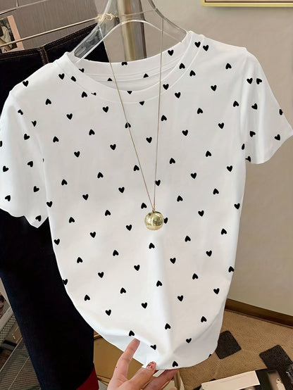 Women's Polka Dot T-Shirt in Elegant Style – Perfect for Everyday and Leisure