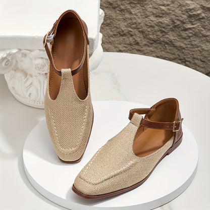 Damen T-Riemen Ballerinas – Elegante Flats für Alltag und Büro