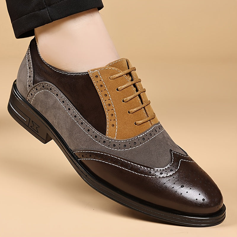 Men's Business Lace-Up Shoes Classic Elegant for Everyday & Office