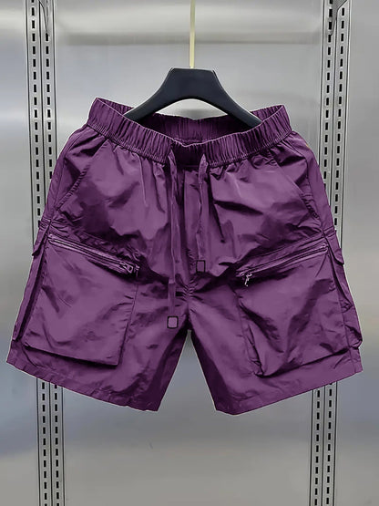 Men's Cargo Shorts with Large Pockets and Zipper – Casual Style for Everyday and Leisure