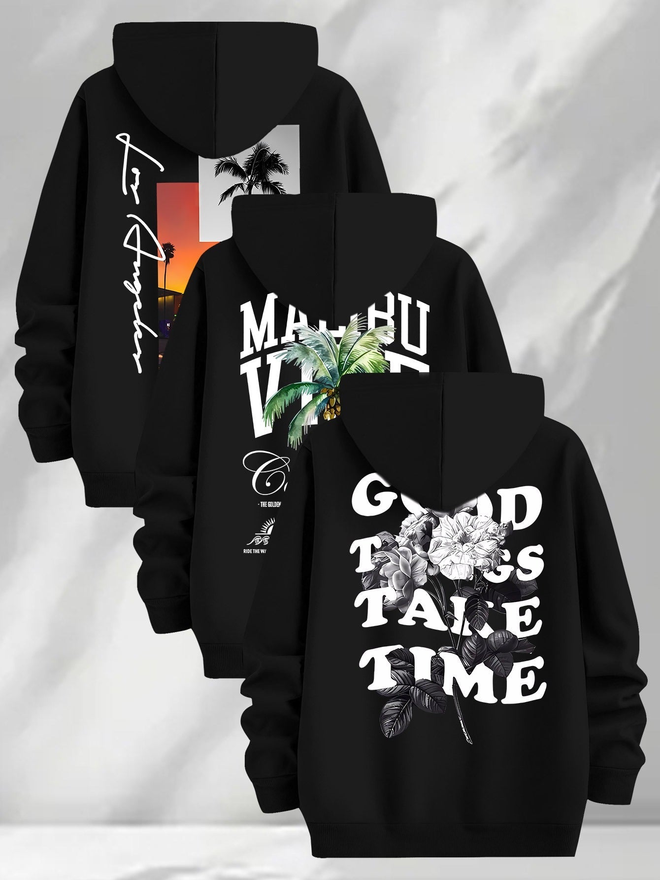 Hooded sweatshirt with graphic print, men’s/unisex
