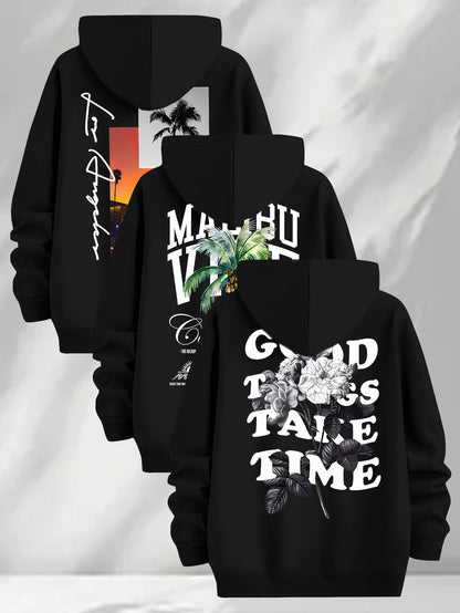 Hooded sweatshirt with graphic print, men’s/unisex
