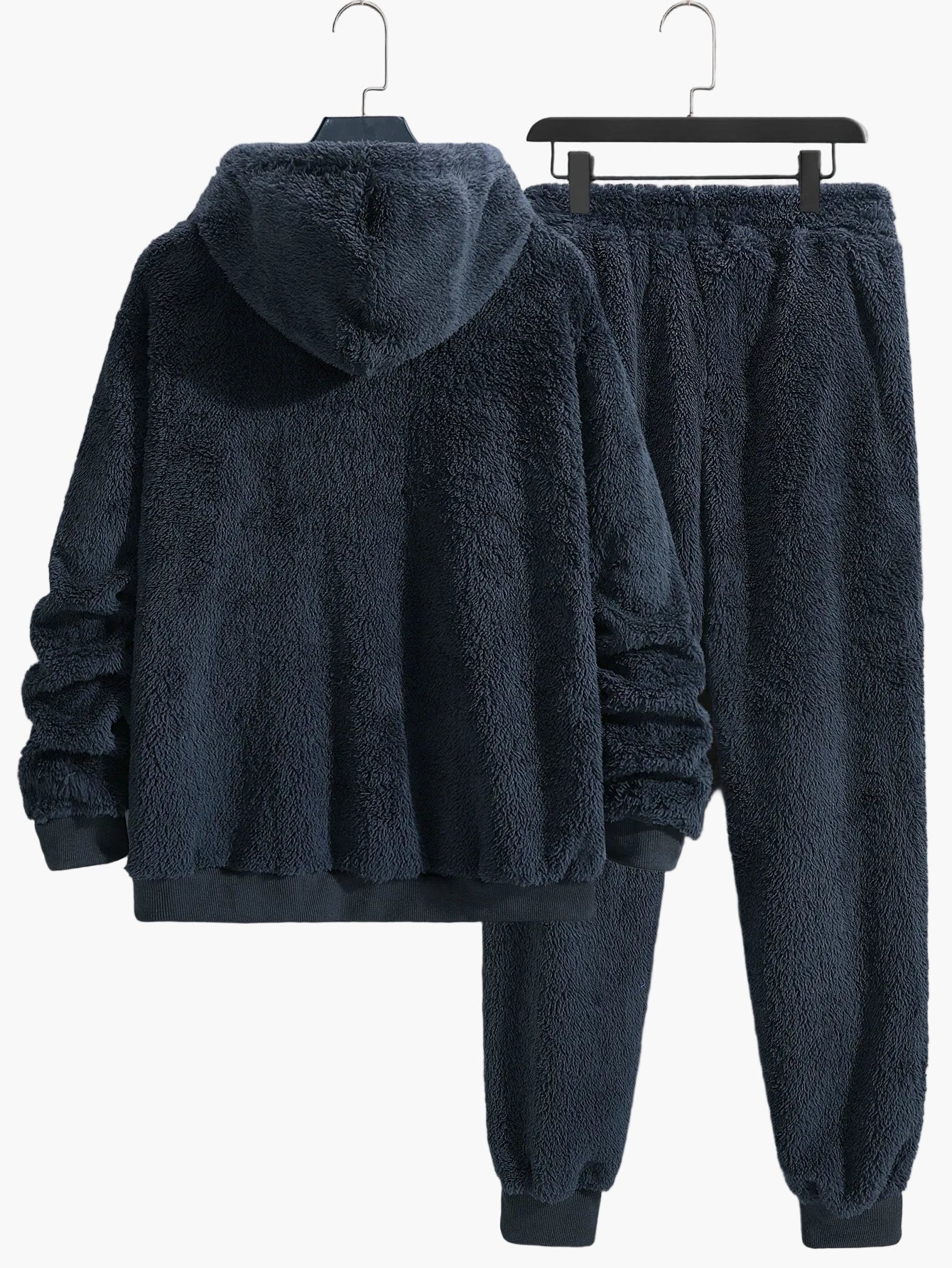 Men's Teddy Lounge Set Hoodie & Sweatpants – Cozy Leisure Outfit for Home & Everyday Use