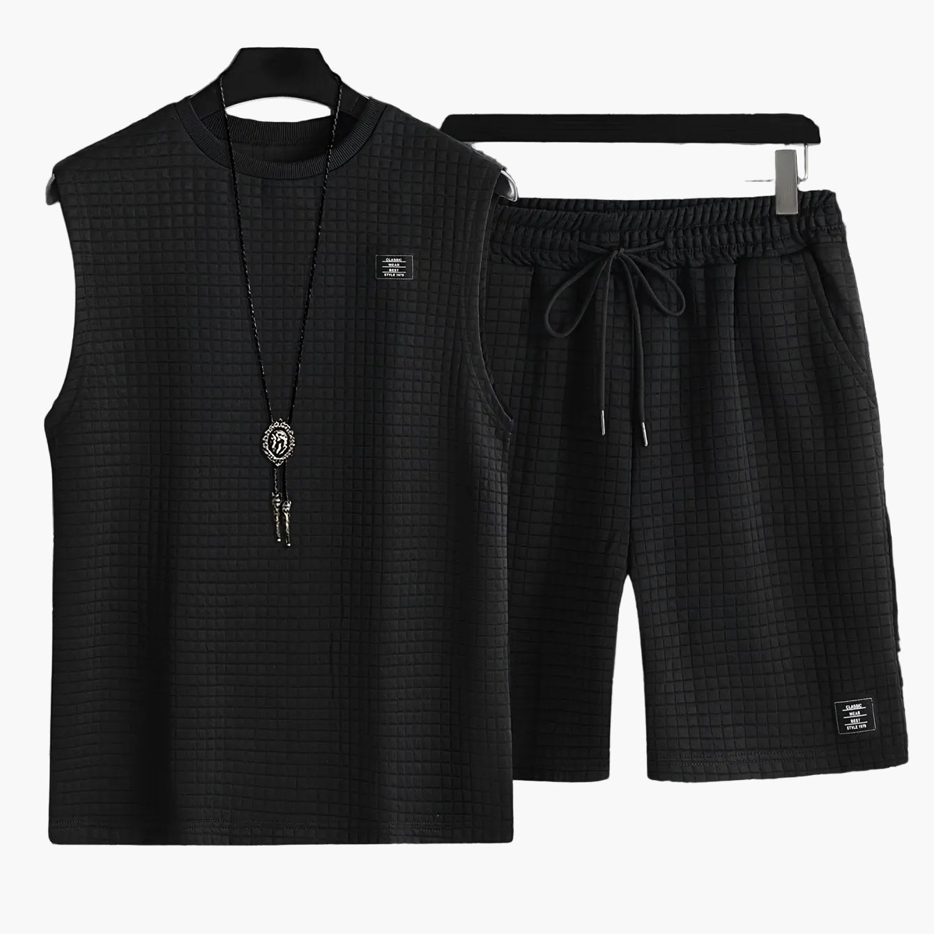 Men's Casual Tank Top Set with Shorts – Fashionable Sleeveless Outfit for Summer & Sports