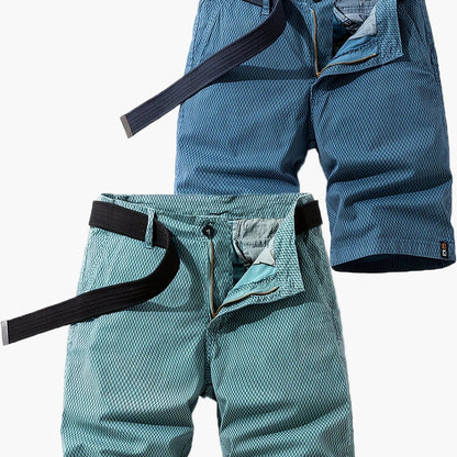 Men's Summer Casual Shorts with Belt – Breathable Regular Fit Bermuda Shorts for Everyday and Outdoor Use