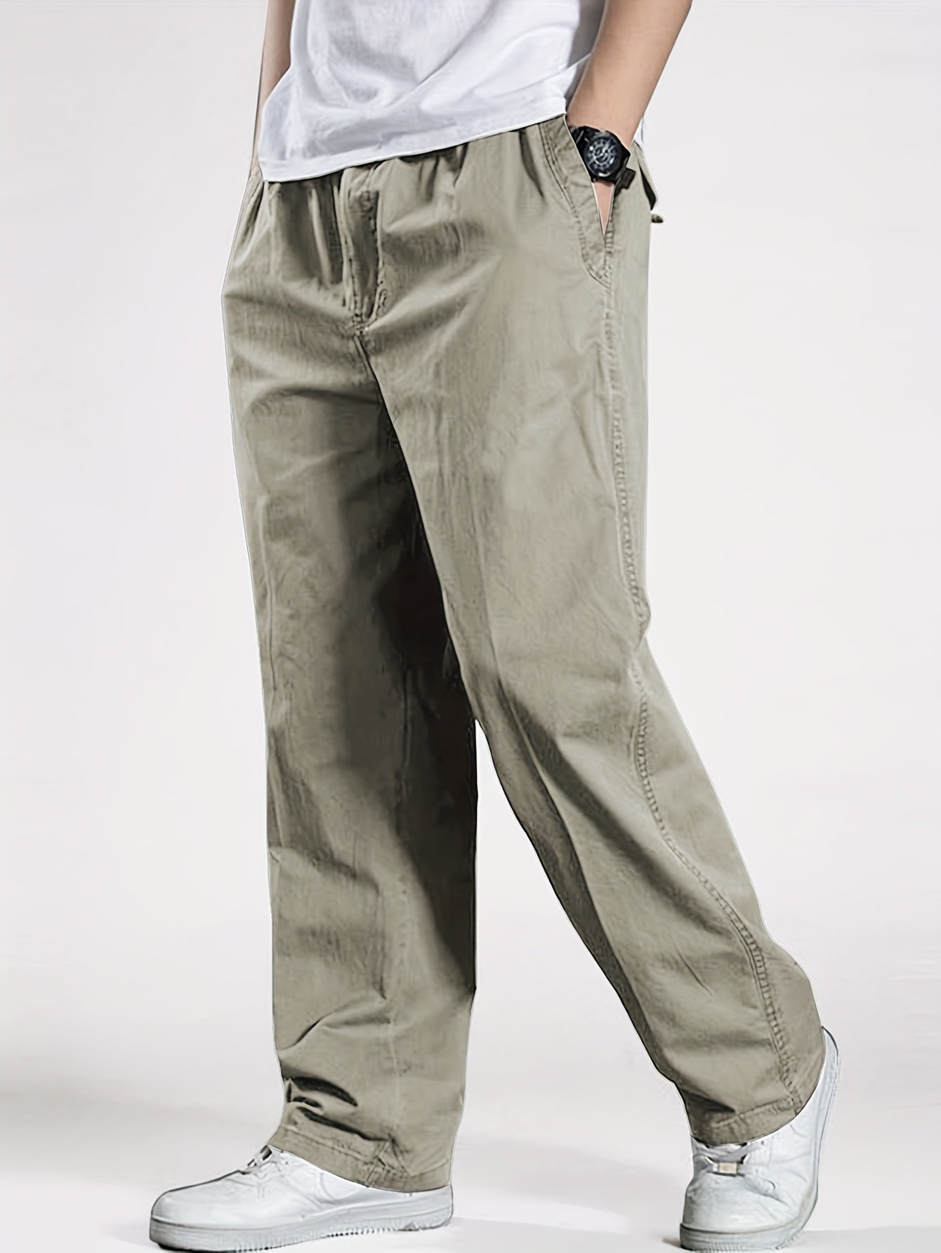 Herren Freizeithose mit Kordelzug, locker geschnitten, vielseitig für Alltag und Sport