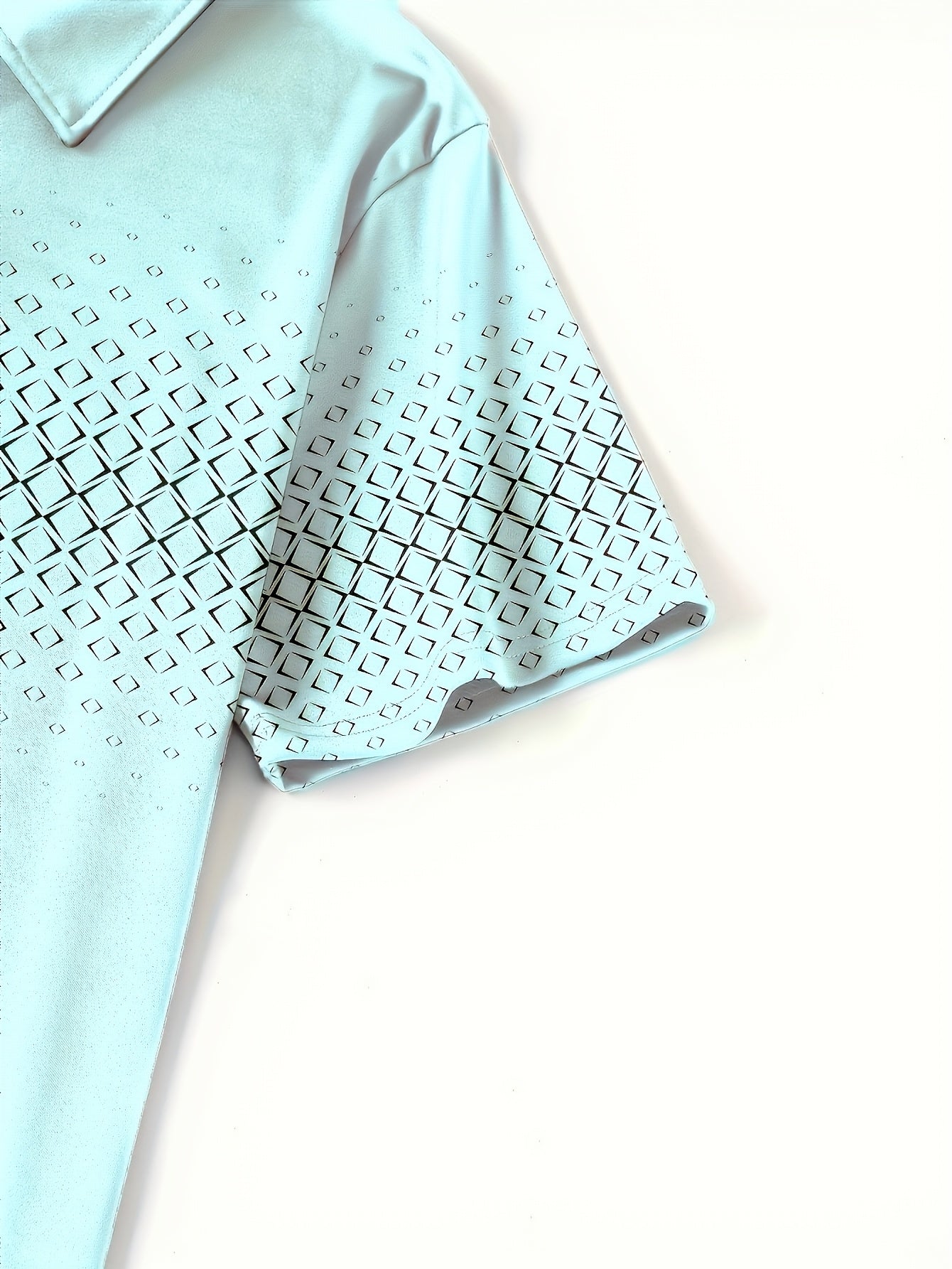 Herren Polo-Shirt mit geometrischem Muster – Modischer Freizeit-Look für Alltag und Sommer
