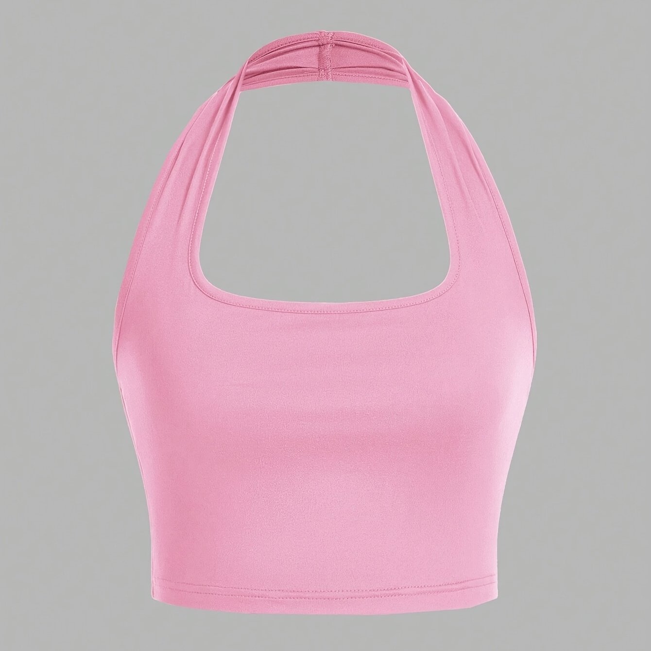 Women's Halterneck Crop Top – Backless, Summer, Casual Style