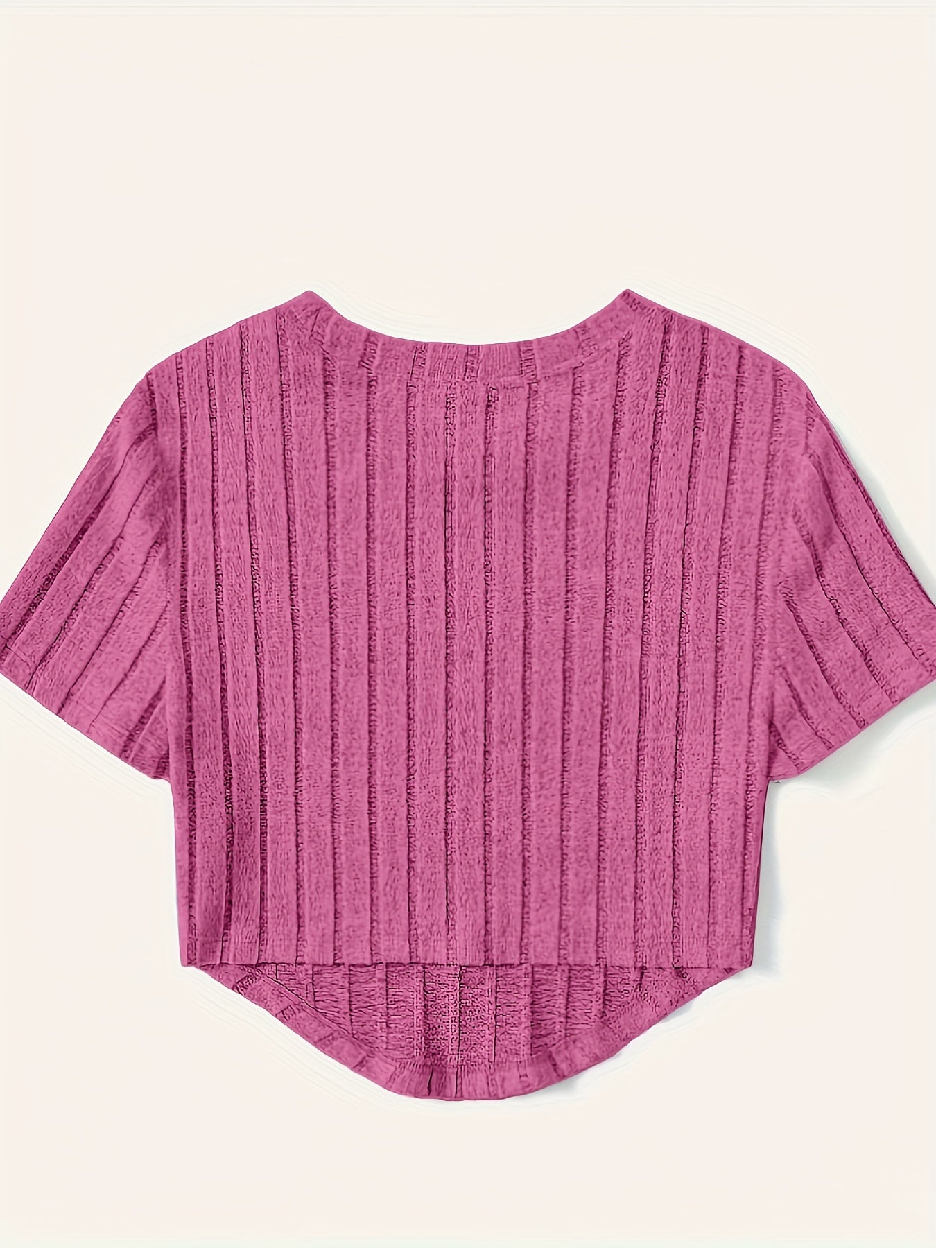 Women's Short-Sleeve Crop Top in Casual Style with Crew Neck – Perfect for Everyday and Leisure