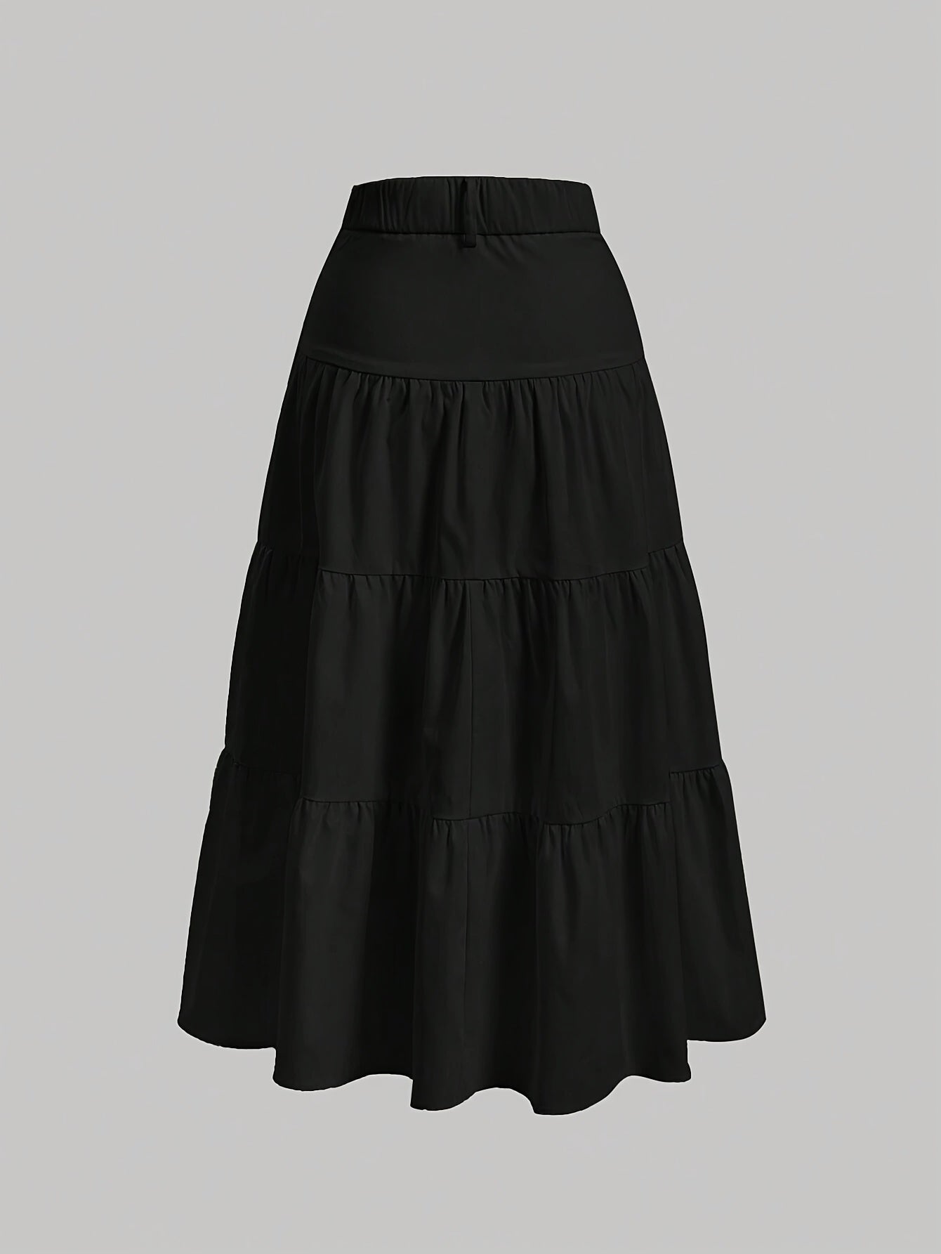 Damen Eleganter Stufenrock mit Hoher Taille für Alltag und Büro