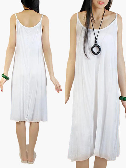 Women's Summer Strap Dress Loose Elegant Casual Midi Dress