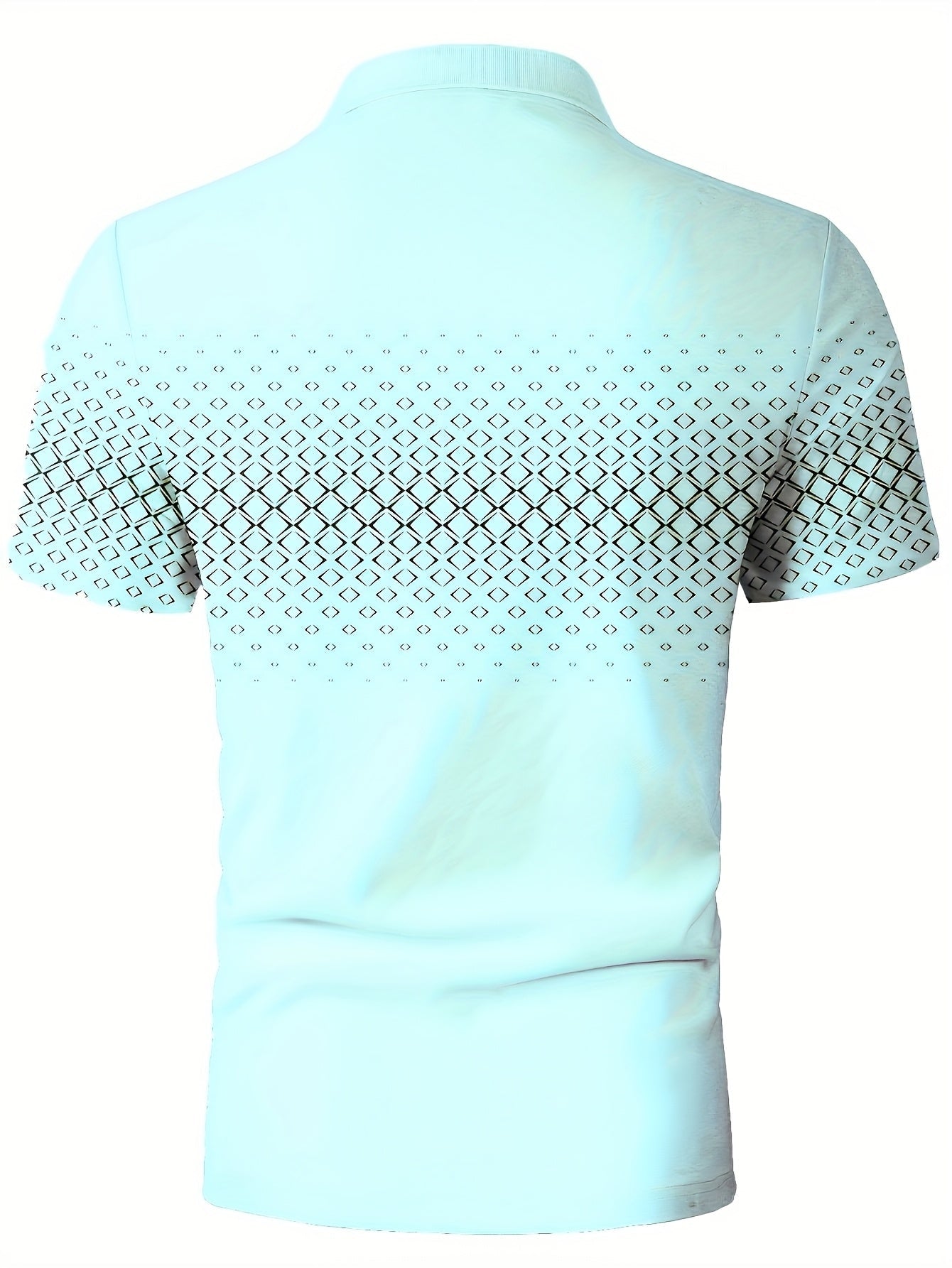 Herren Polo-Shirt mit geometrischem Muster – Modischer Freizeit-Look für Alltag und Sommer
