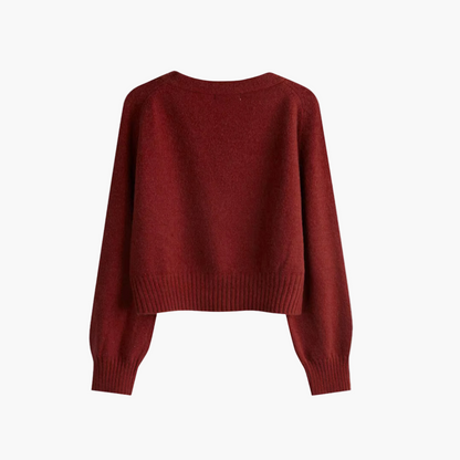 Damen Cardigan mit schräger Knopfleiste und V-Ausschnitt – Modischer Freizeit- und Bürolook